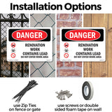 Renovation Work Contains Lead Do Not Enter