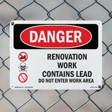 Renovation Work Contains Lead Do Not Enter