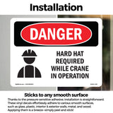 Hard Hat Required While Crane In Operation