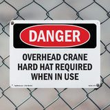 Overhead Crane Hard Hat Required
