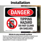 Tipping Hazard Do Not Climb On Shelves