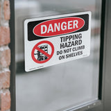 Tipping Hazard Do Not Climb On Shelves