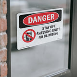 Stay Off Shelving Units No Climbing