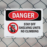 Stay Off Shelving Units No Climbing