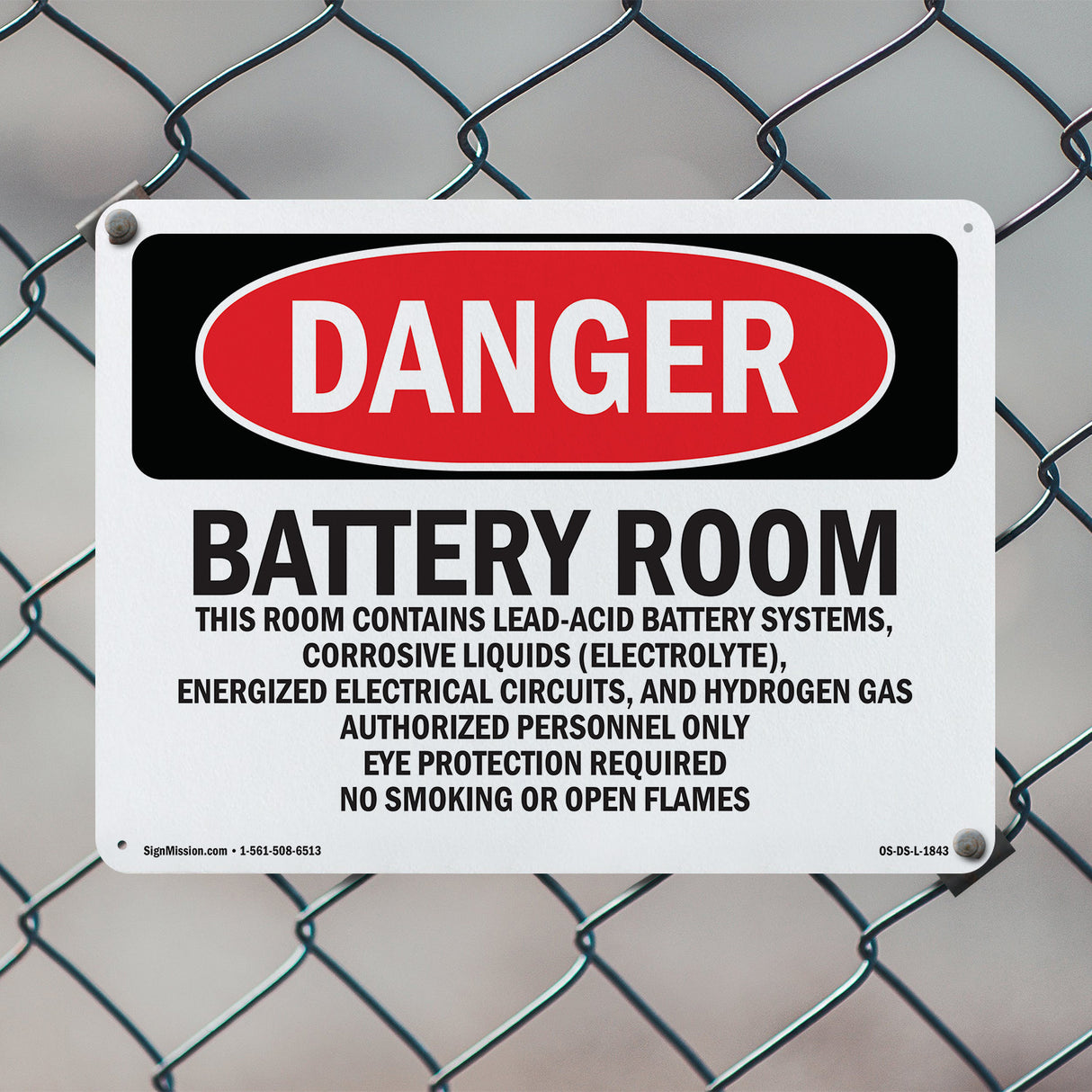 Portrait Battery Room Contains Lead-Acid