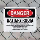 Portrait Battery Room Contains Lead-Acid