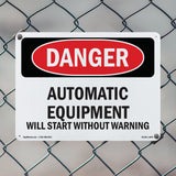 Automatic Equipment Start Without Warning