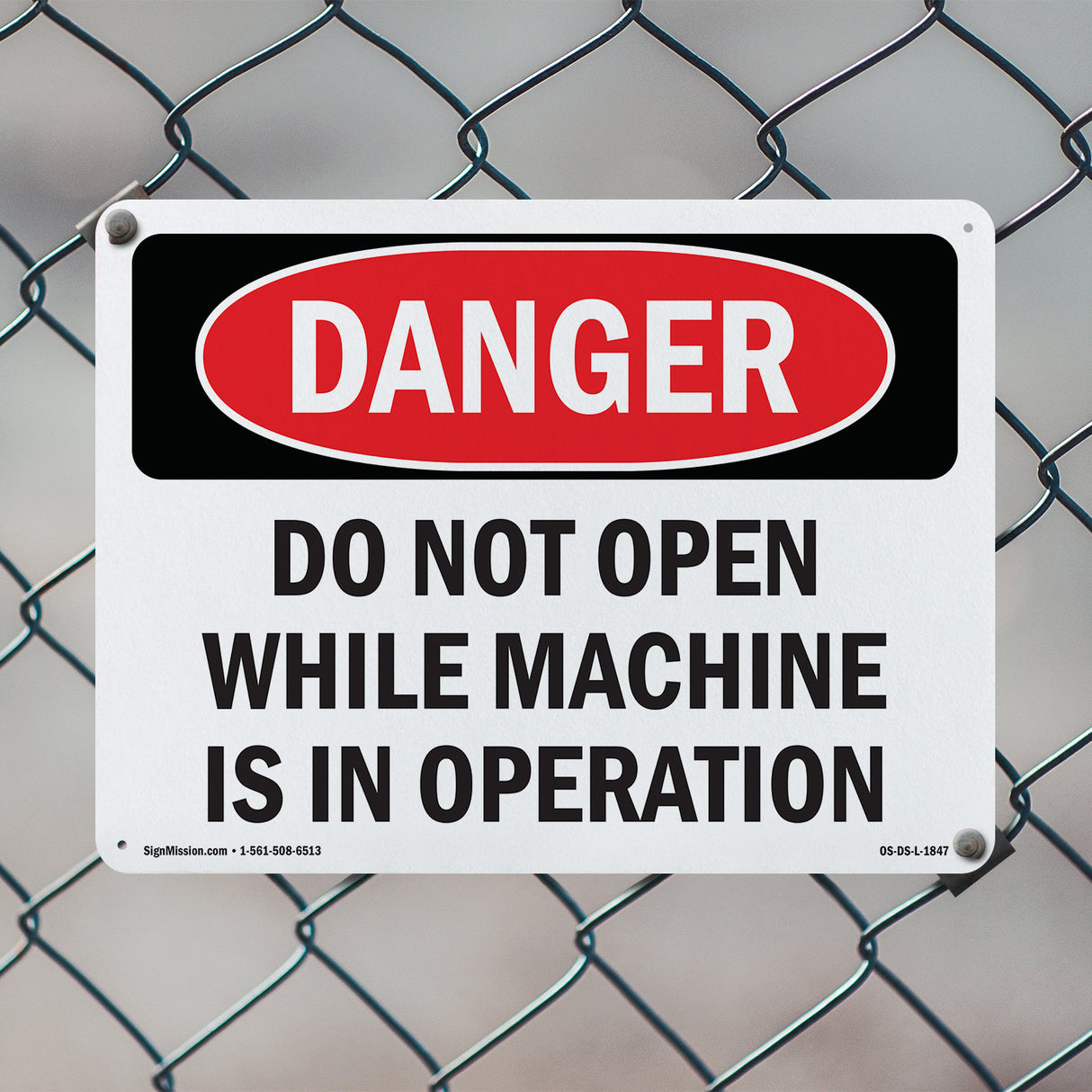 Do Not Open While Machine Is In Operation