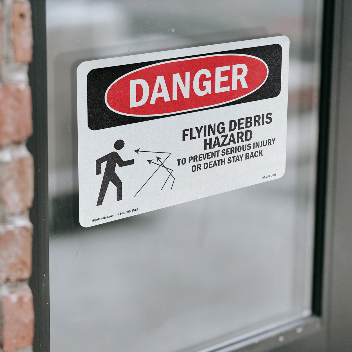 Flying Debris Stay Back