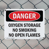 Oxygen Storage No Smoking No Open Flames