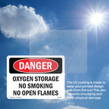 Oxygen Storage No Smoking No Open Flames