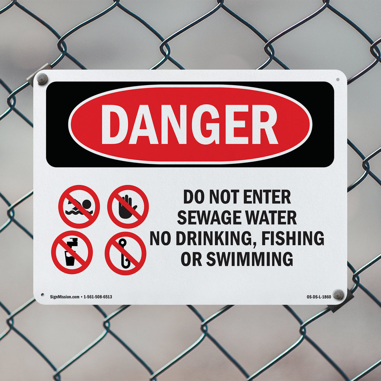 Do Not Enter Sewage Water