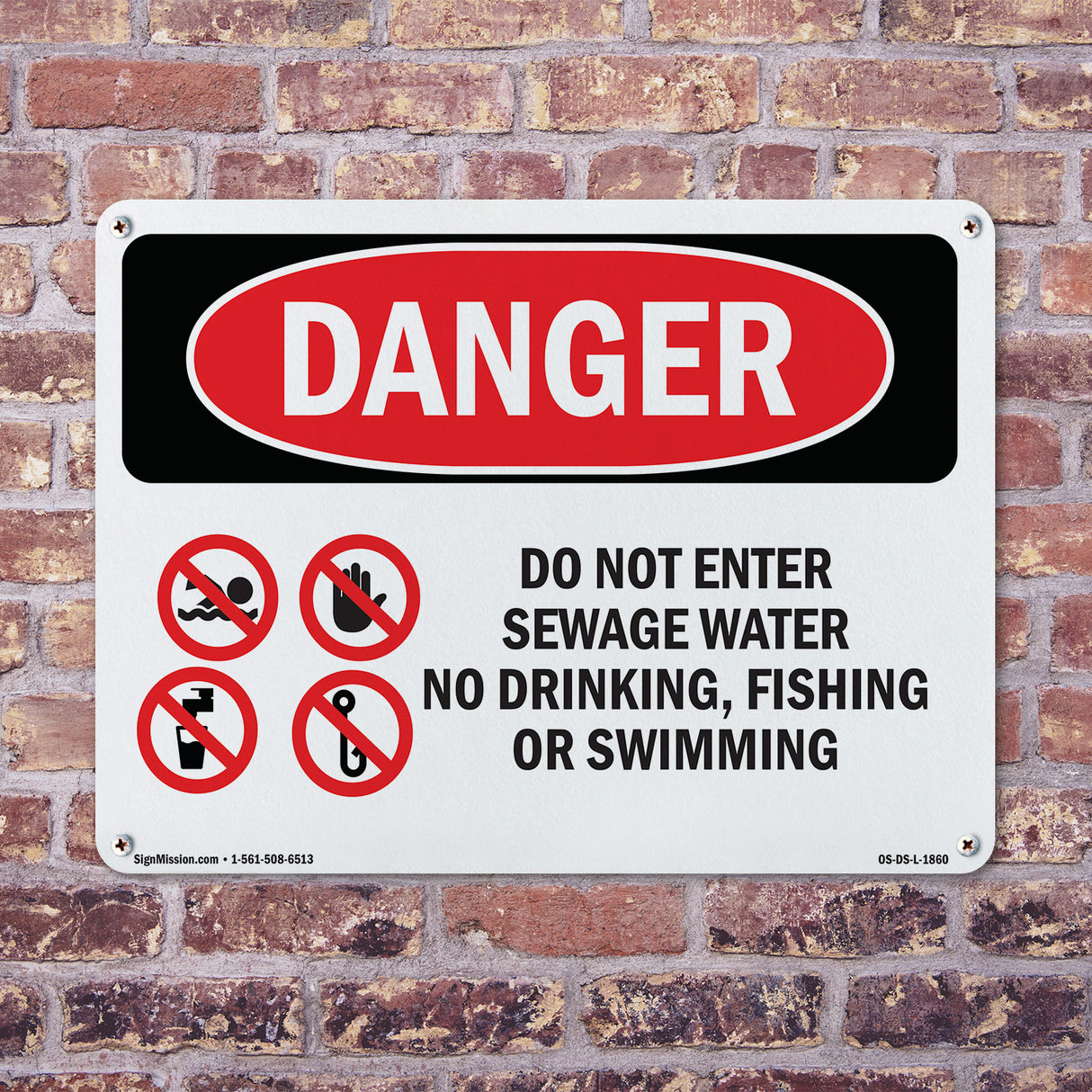 Do Not Enter Sewage Water