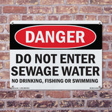 Portrait Do Not Enter Sewage Water