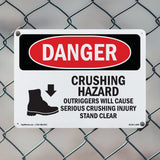 Crushing Hazard Outriggers Stand Clear