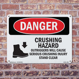 Crushing Hazard Outriggers Stand Clear