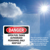 Open Fuel Tanks Authorized Personnel