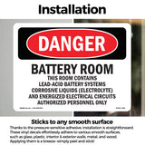 Battery Room Contains Lead-Acid