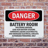 Battery Room Contains Lead-Acid