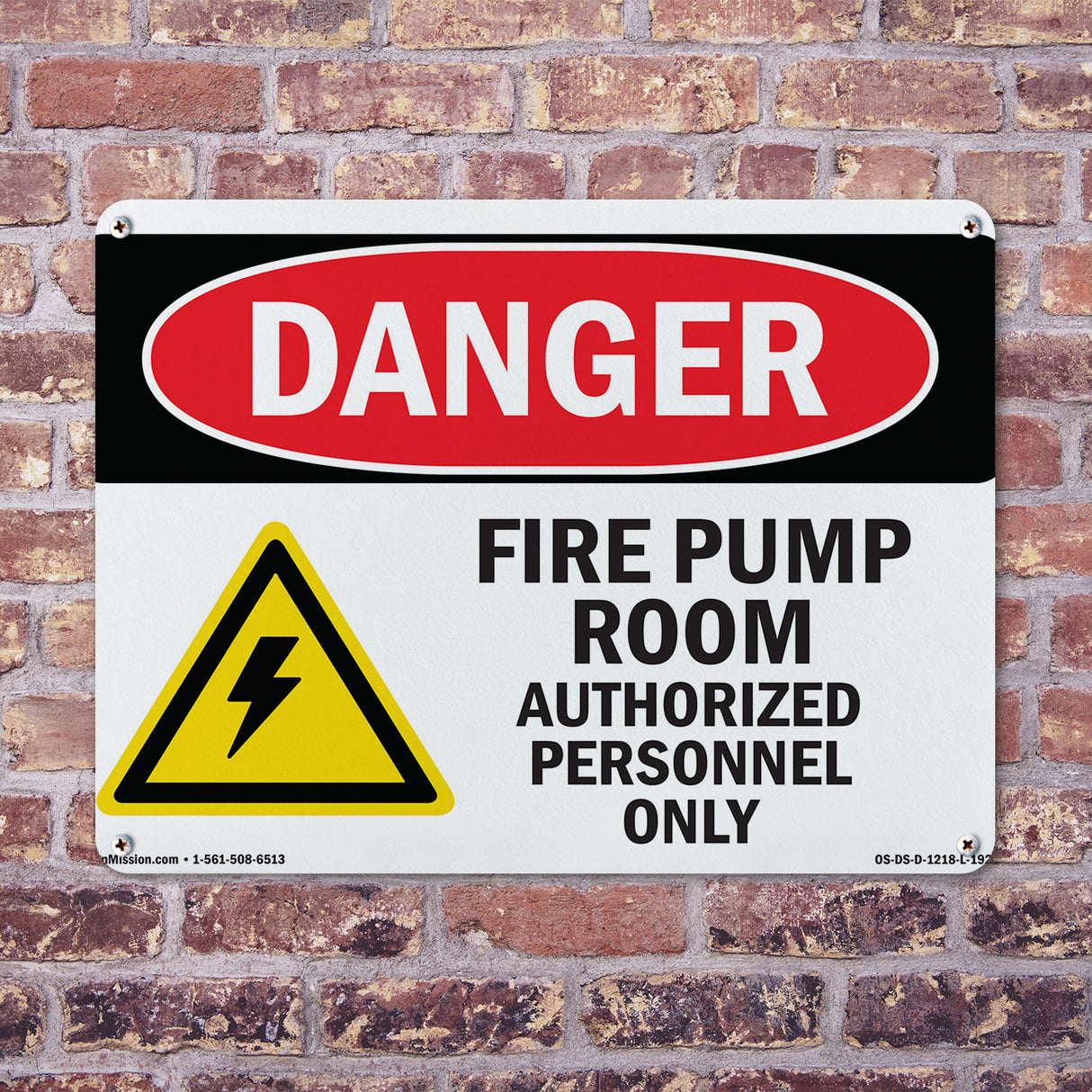 Fire Pump Room Authorized