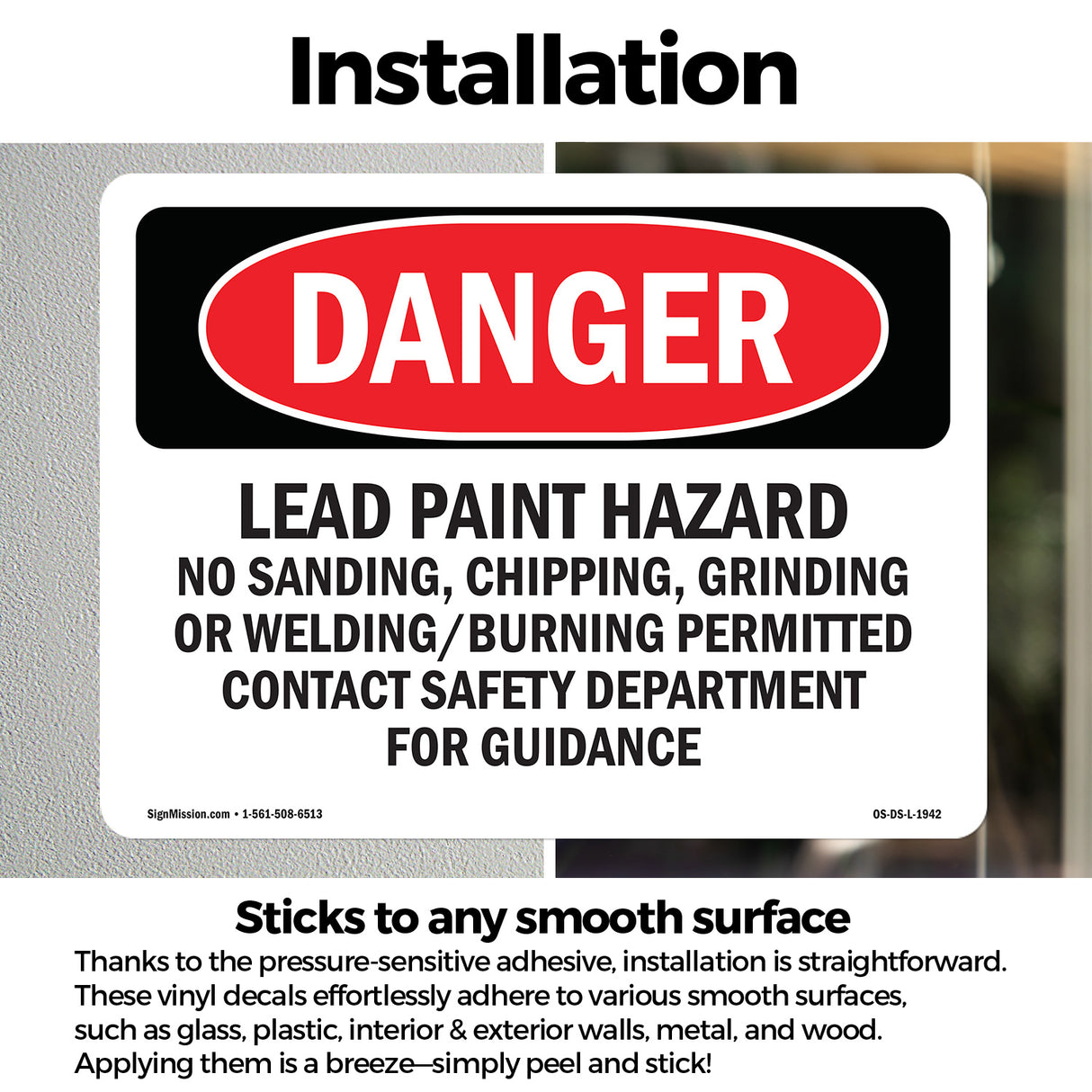 Lead Paint Hazard No Sanding  Chipping