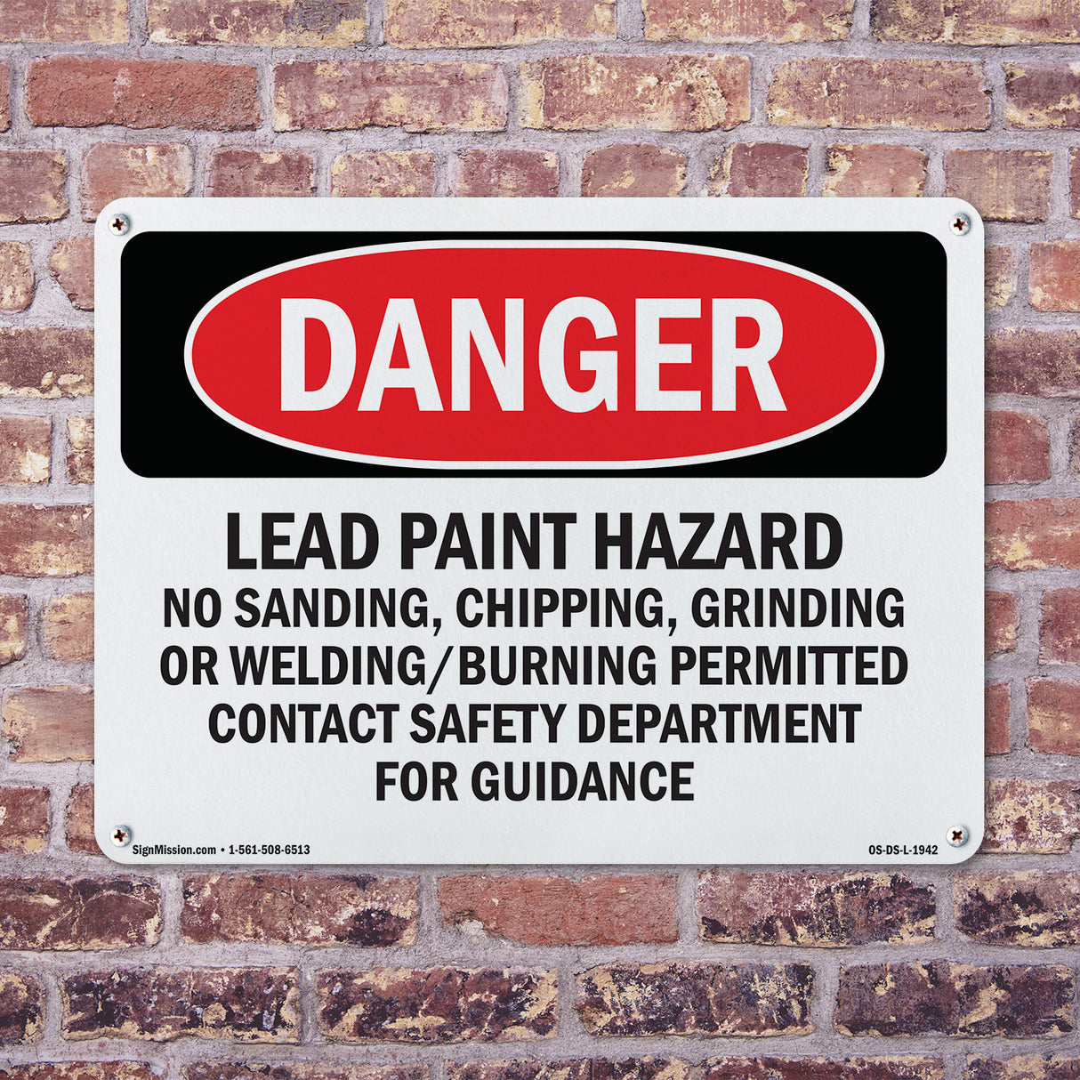 Lead Paint Hazard No Sanding  Chipping
