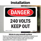 240 Volts Keep Out