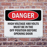 High Voltage 480 Volts Must Be In The Off