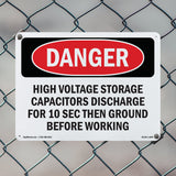 High Voltage Storage Capacitors Discharge