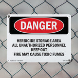 Herbicide Storage Area All Unauthorized