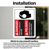 Danger Hearing Protection Required (Bilingual Spanish)