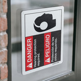 Danger Hearing Protection Required (Bilingual Spanish)