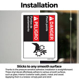 Danger Pinch Points (Bilingual Spanish)