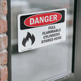 Full Flammable Cylinders Stored Here
