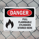Full Flammable Cylinders Stored Here