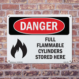 Full Flammable Cylinders Stored Here