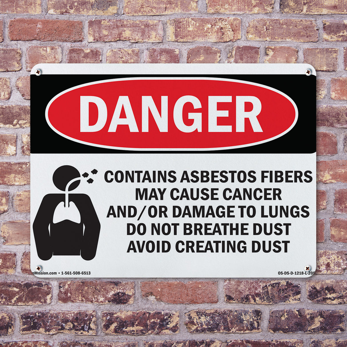 Contains Asbestos Fibers
