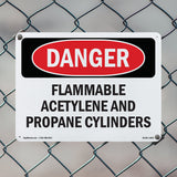 Flammable ACETYLENE And Propane Cylinders