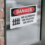 No Climbing Or Playing On Fence