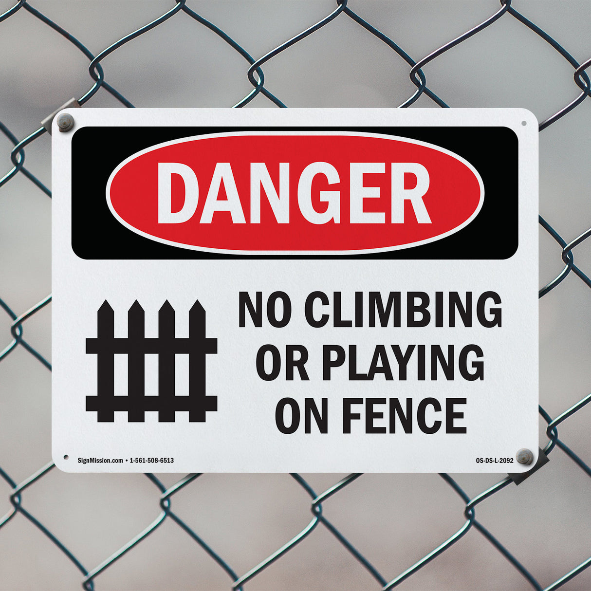 No Climbing Or Playing On Fence