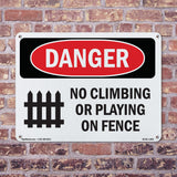 No Climbing Or Playing On Fence
