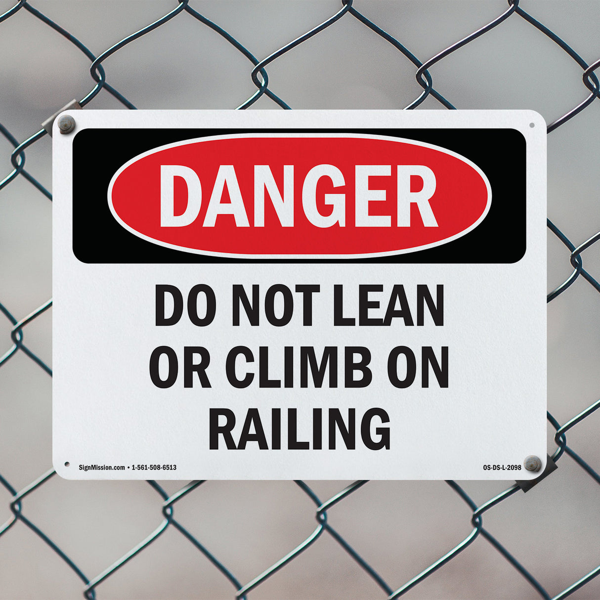 Do Not Lean Or Climb On Railing