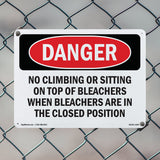 No Climbing Or Sitting On Top Of Bleachers