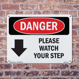 Please Watch Your Step [Down Arrow]