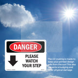 Please Watch Your Step [Down Arrow]