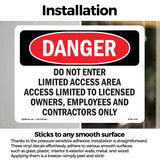 Do Not Enter Limited Access Area Access