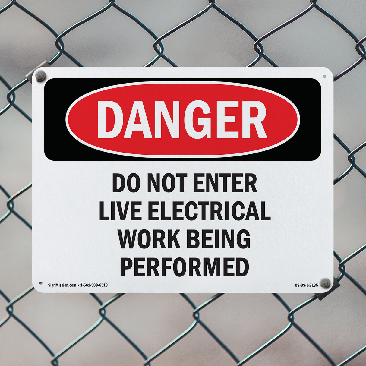 Do Not Enter Live Electrical Work Being Performed