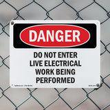 Do Not Enter Live Electrical Work Being Performed