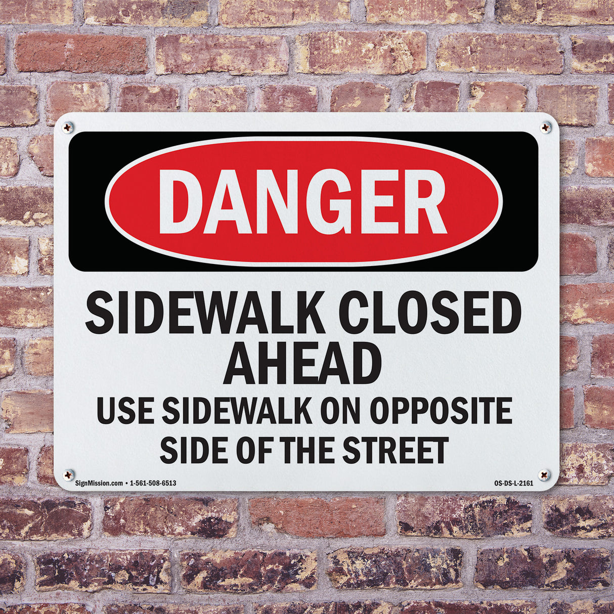 Sidewalk Closed Ahead Use Sidewalk On Opposite