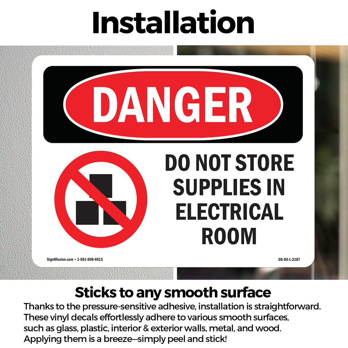Do Not Store Supplies In Electrical